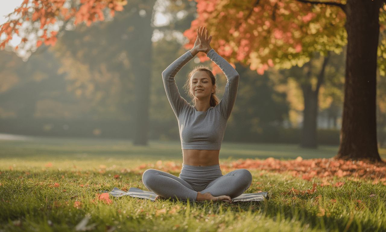 odkryj 5-minutową, spokojną poranną rutynę na jesień, która pobudzi twoje ciało i doda energii na cały dzień. proste ćwiczenia na dobry start!