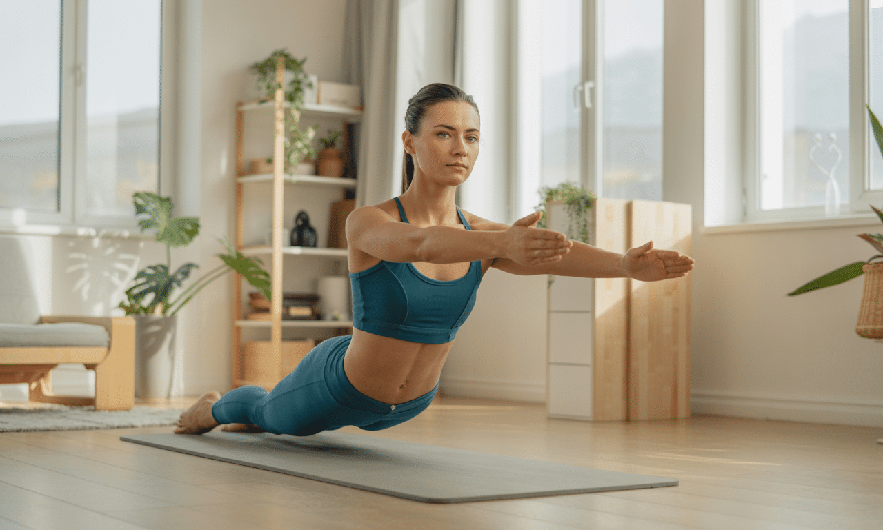 tylko 10 minut pilates dziennie to wszystko, czego potrzebujesz, aby poprawić swoją kondycję i samopoczucie.