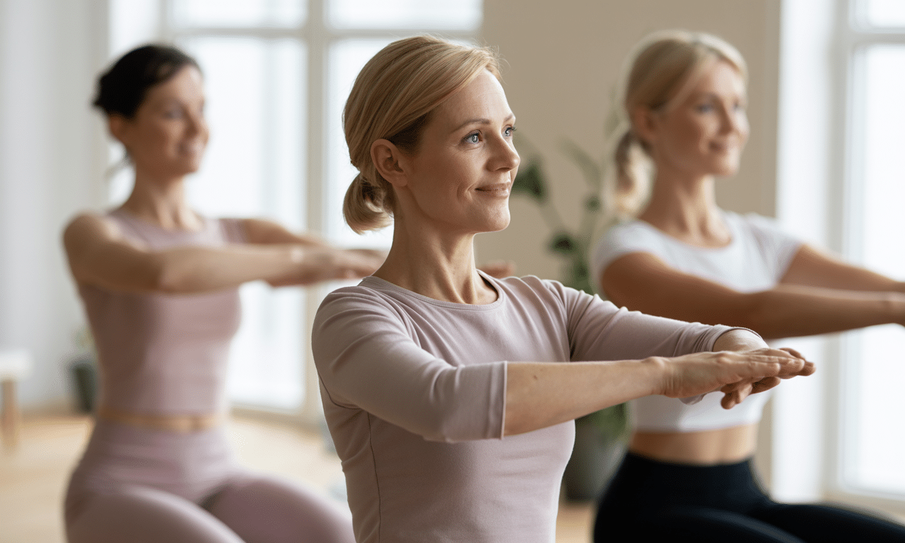 delikatne ćwiczenia, które każda kobieta po 40. roku życia może wykonywać, aby poprawić samopoczucie i zdrowie.