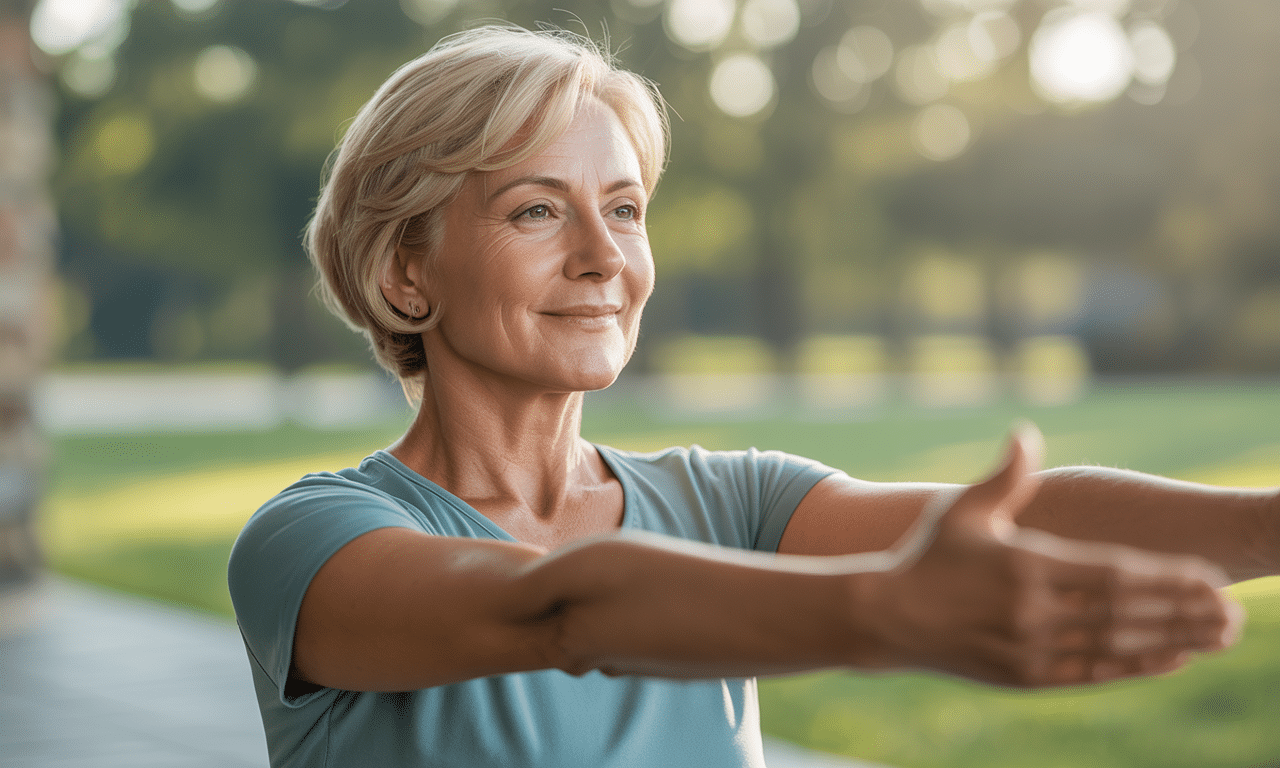 delikatny i skuteczny program ćwiczeń dla kobiet po 60. roku życia – popraw swoje samopoczucie, elastyczność i zdrowie dzięki łagodnym treningom stworzonym specjalnie dla ciebie.