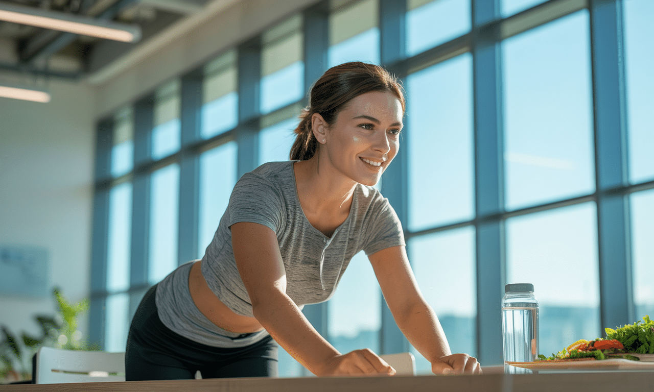 ten mikrotrening można wykonać nawet podczas przerwy na lunch.