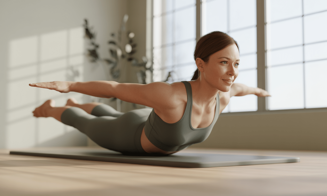 te ćwiczenia pilates aktywują twoje mięśnie bez stresu, pomagając ci poprawić siłę i elastyczność w komfortowy sposób.